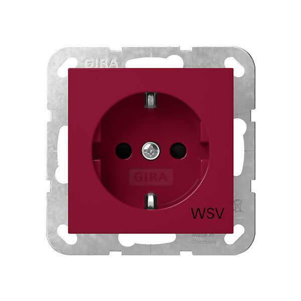 Gira SCHUKO-Steckd. SH WSV Rot 4453108